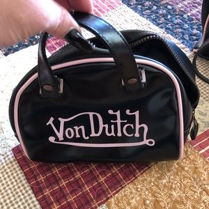 Black and pink small Von Dutch tote